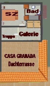 Casa Granada, Grundriss Obergeschoss