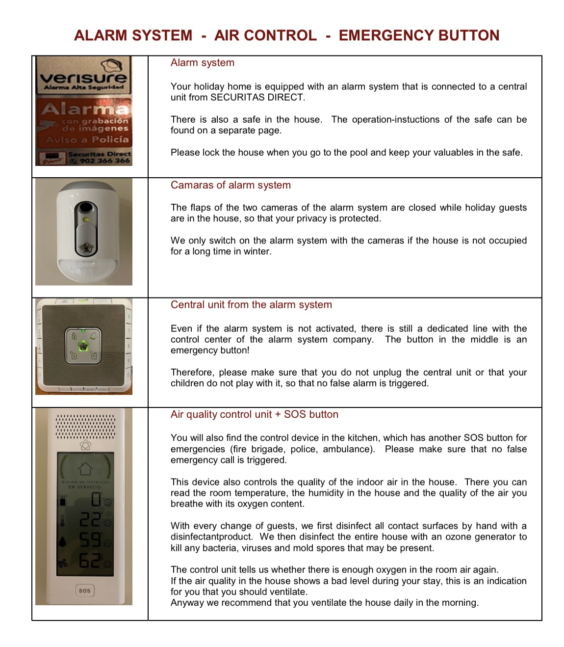 Alarm system and emergency button