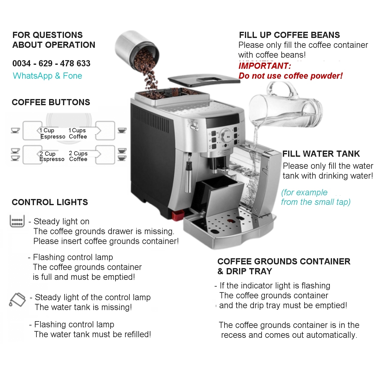 Instructions Coffee machine Delonghi