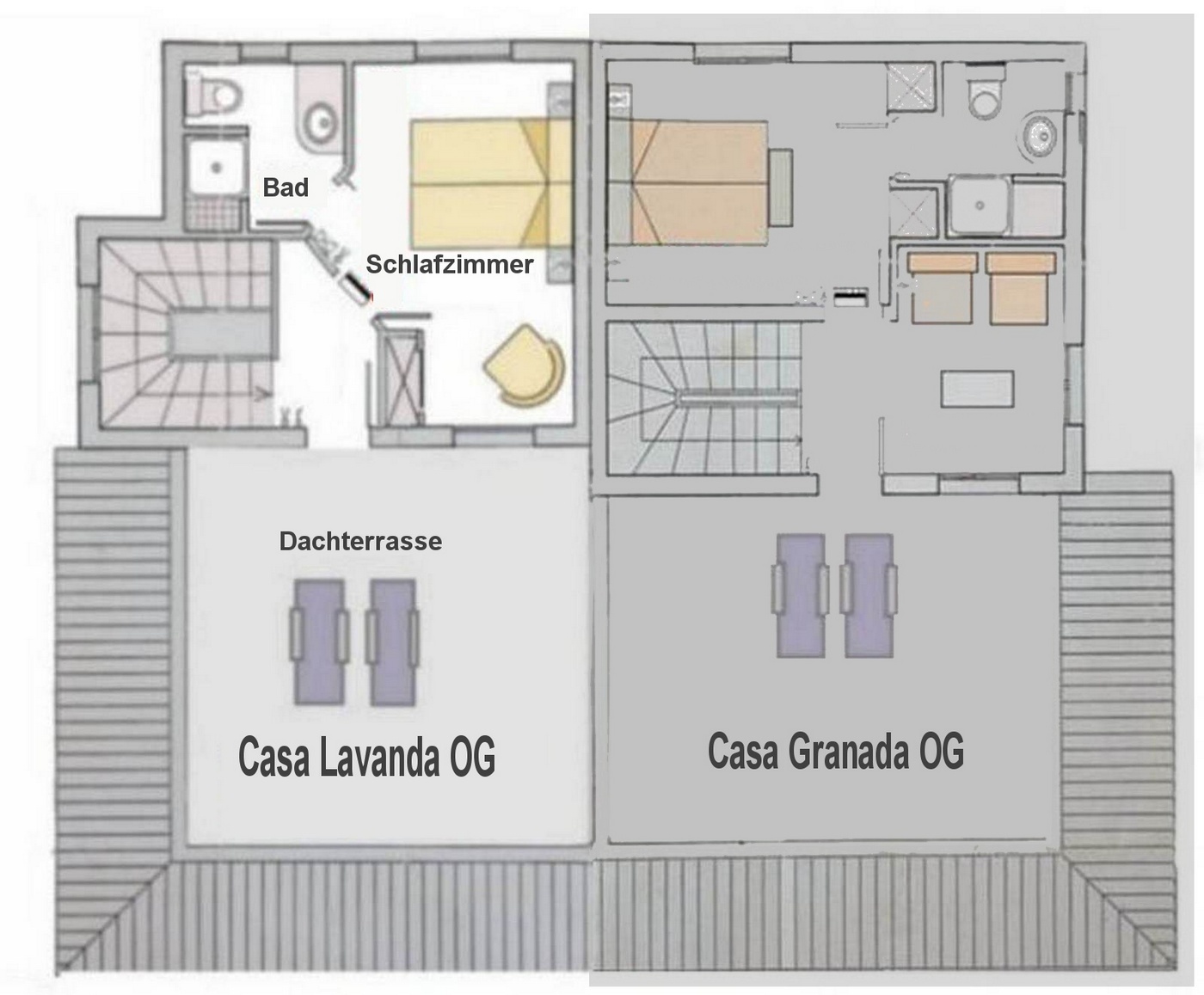 Grundriss Obergeschoss Casa Lavanda