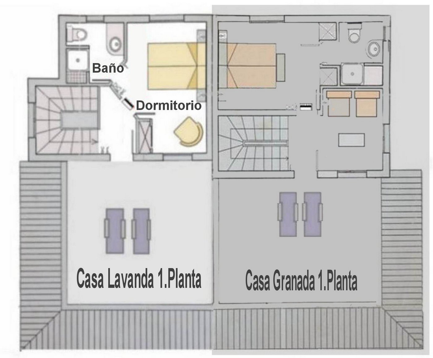 Plano Casa Lavanda primera planta, español
