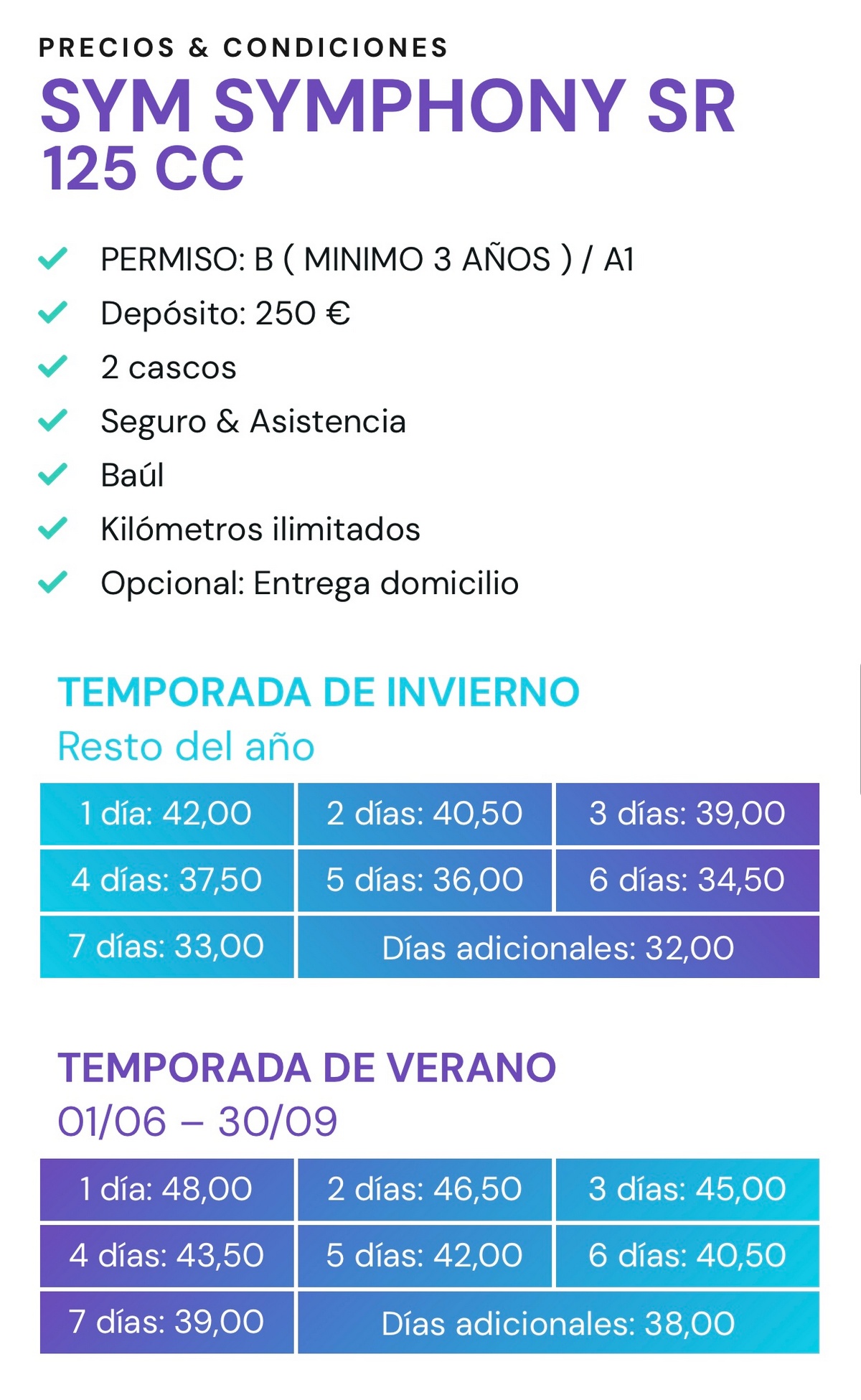 SYM Symphony sr125cc pr esp 1200